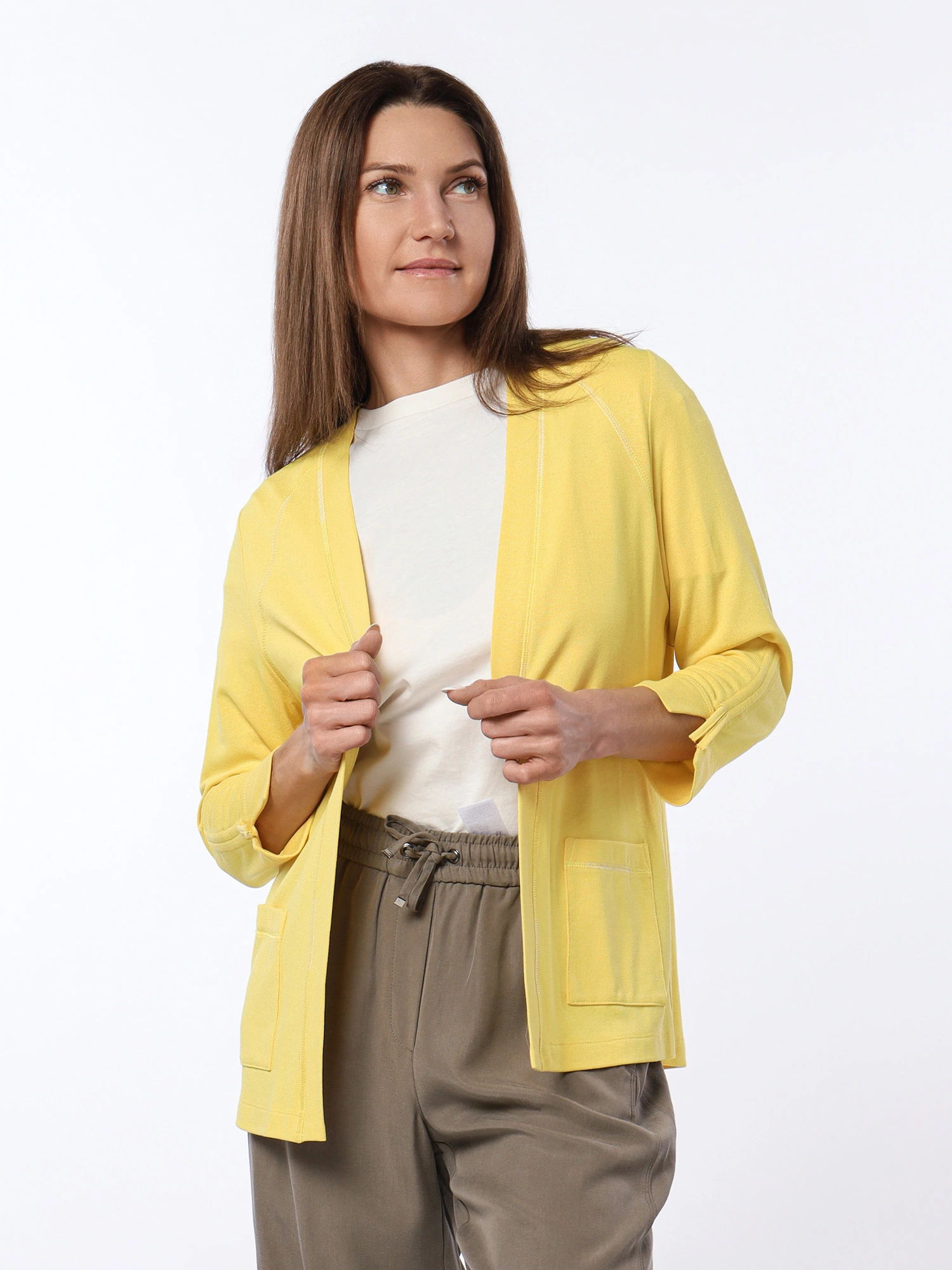 Кардиган открытый свободного кроя 